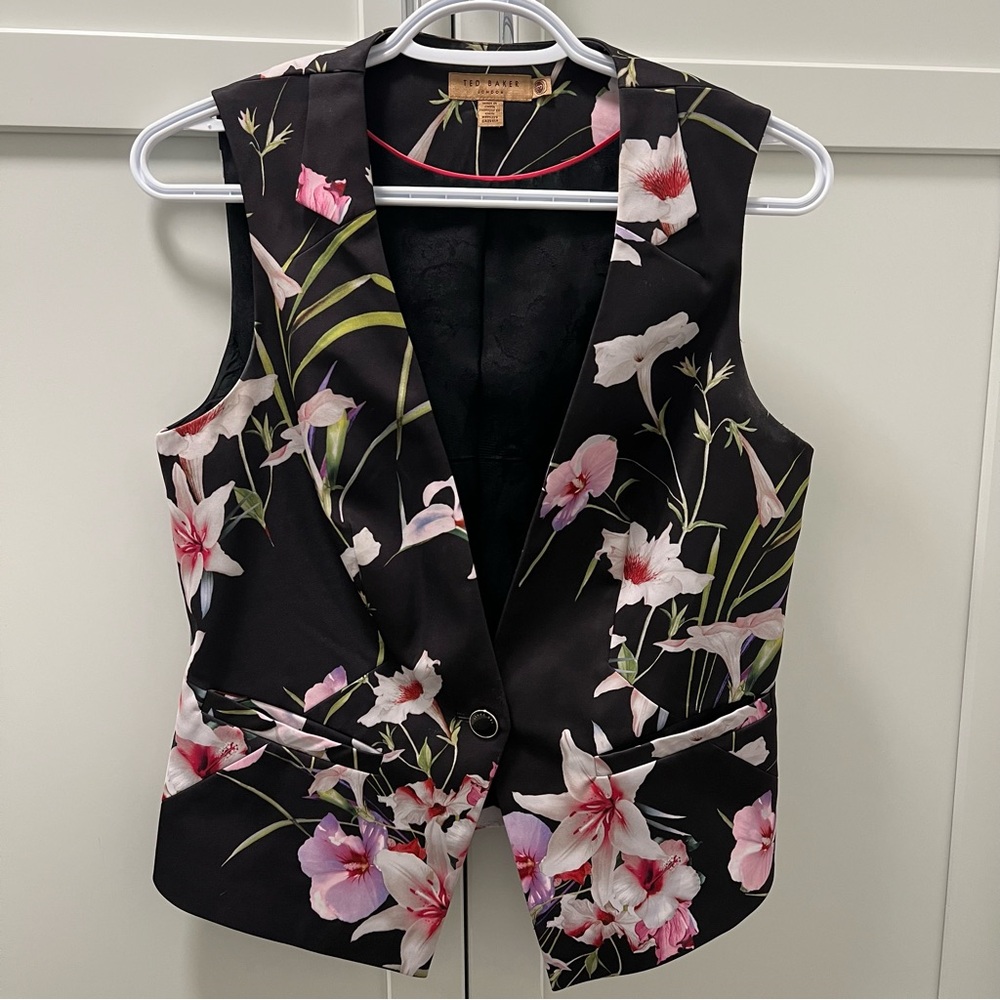 Ted Baker Black Floral Vest